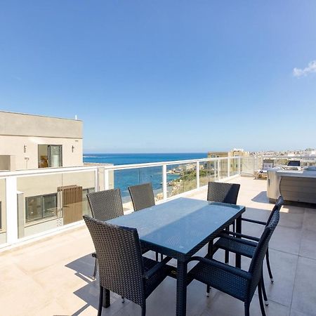 Apartamento Lux Sea Front Penthouse With Breathtaking Views In St Pauls By 360 Estates Bahía de San Pablo Exterior foto