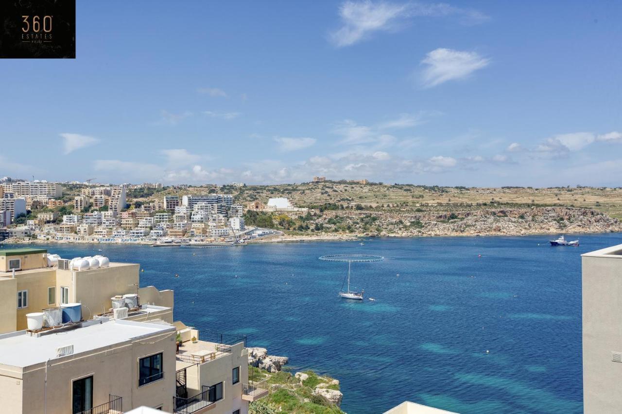 Apartamento Lux Sea Front Penthouse With Breathtaking Views In St Pauls By 360 Estates Bahía de San Pablo Exterior foto